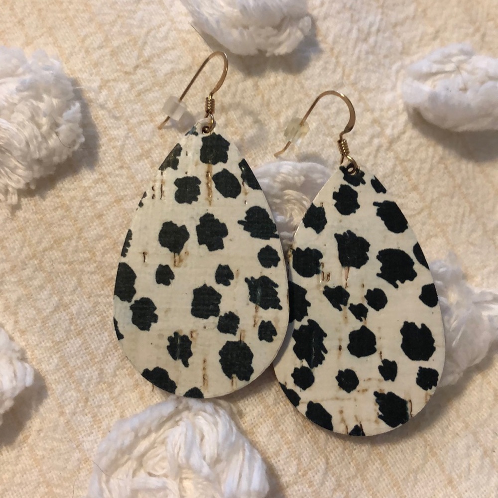 Nickel & Suede Dot Earrings